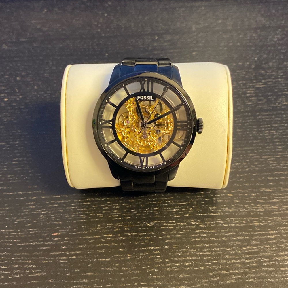 Fossil Men's Townsman Automatic Black Stainless Steel Watch